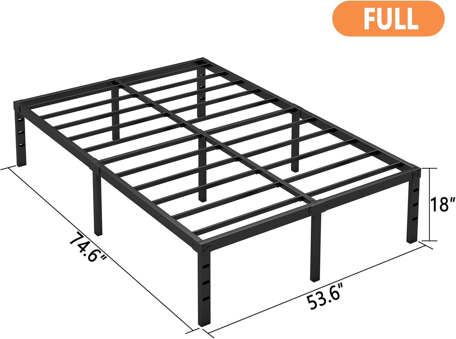 14 Inch Twin Bed Frame - Sturdy Platform Bed Frame Metal Bed Frame No Box Spring Needed Heavy Duty Twin Size Bed Frame Easy Assembly Strong Bearing Capacity, Under Bed Storage - Grand Goldman