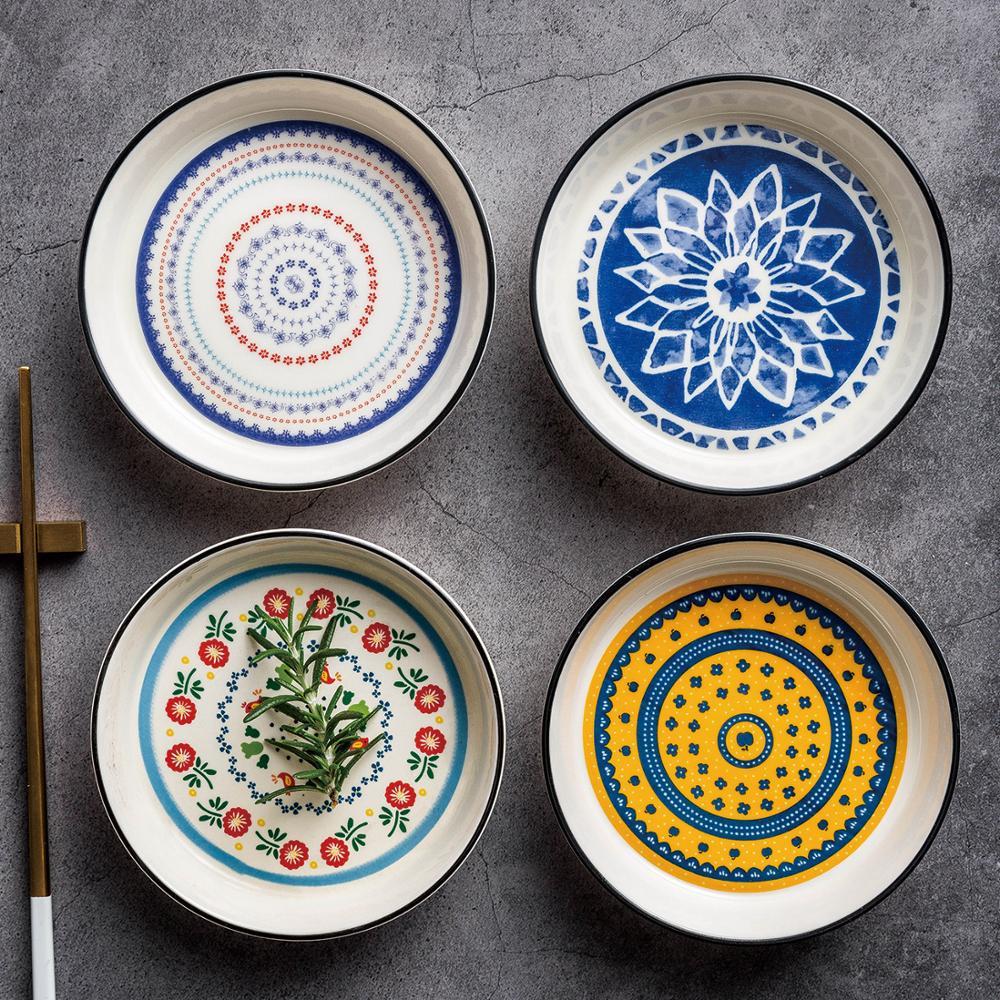 Creative New Bone China Disc Tableware