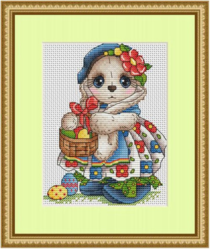 Ensemble de point de croix style lapin