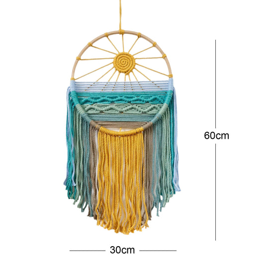 New Sunrise And Sunset Wall Hanging Cotton String Hand-woven Tapestry