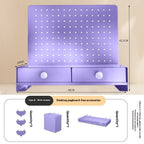 Desktop Wire-wrap Board Storage Rack Iron Home Office Study Desk