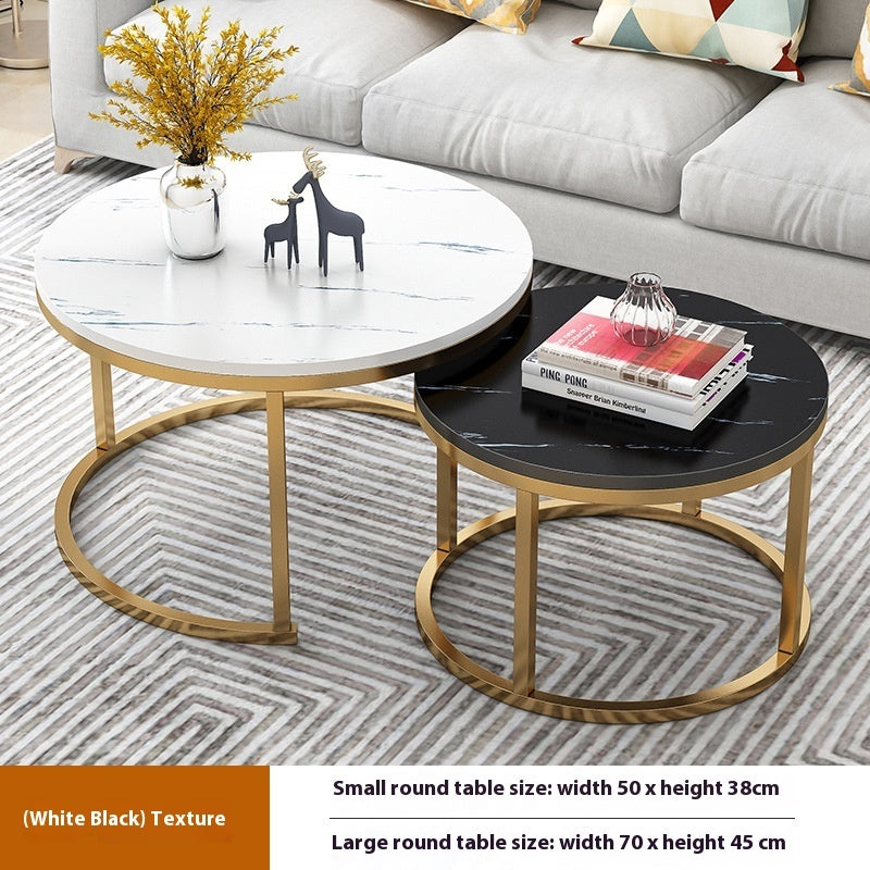 Coffee Table Living Room Creative Round Suit Wrought Iron Tea Table