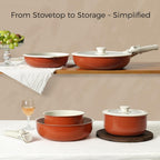 15Pcs Pots and Pans Set Non Stick, Cookware Sets with Detachable Handle, Nonstick RV Kitchen Cooking Set Removable Handles, Oven Safe, Induction Fast, Stackable Non-stick Set, Black - Grand Goldman