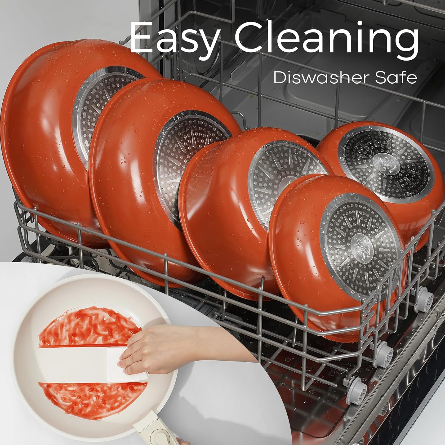 15Pcs Pots and Pans Set Non Stick, Cookware Sets with Detachable Handle, Nonstick RV Kitchen Cooking Set Removable Handles, Oven Safe, Induction Fast, Stackable Non-stick Set, Black - Grand Goldman