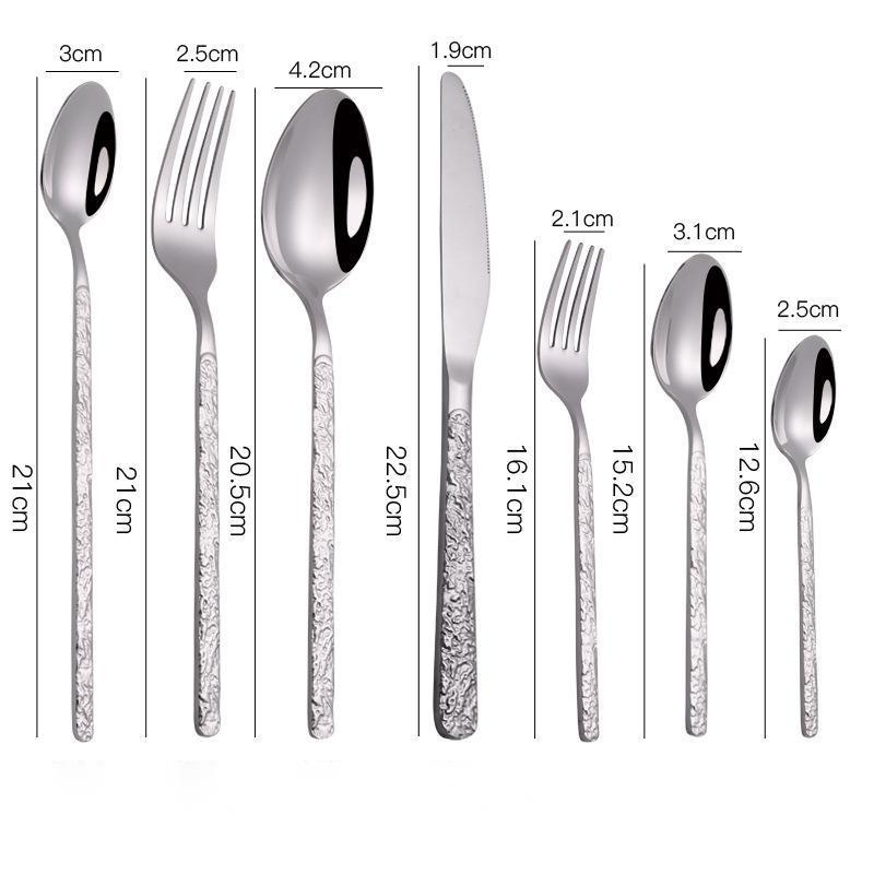 Embossed Textured Handle Steak Cutlery Western Cutlery - Grand Goldman