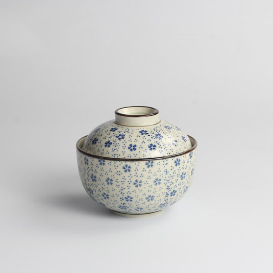 Japanese Ceramic Rice Bowl With Lid Preservation Cup