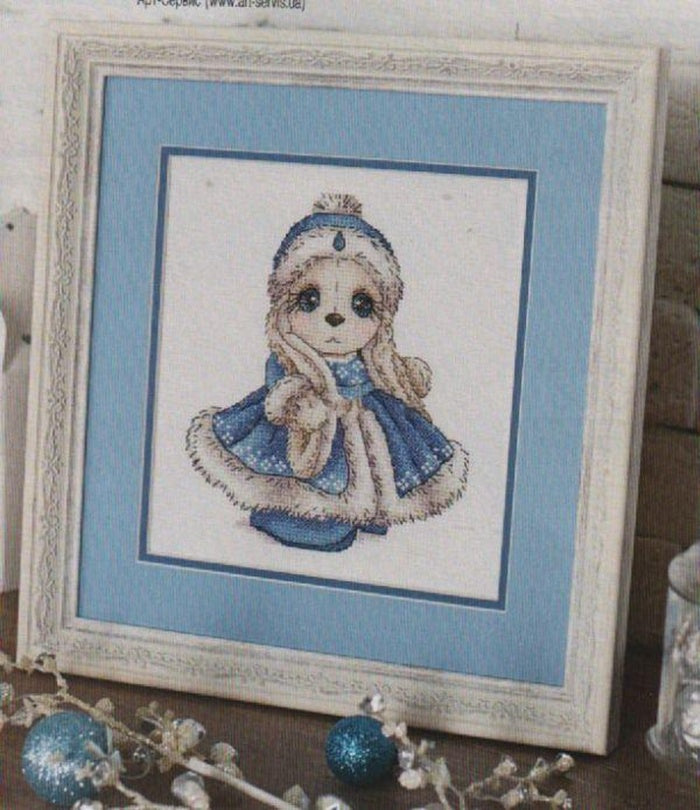 Rabbit style cross stitch set