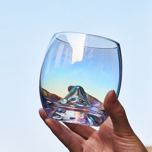 Nordisk Farverigt Glas Regnbueglas Familie Drikkevandskop Blændende Kop