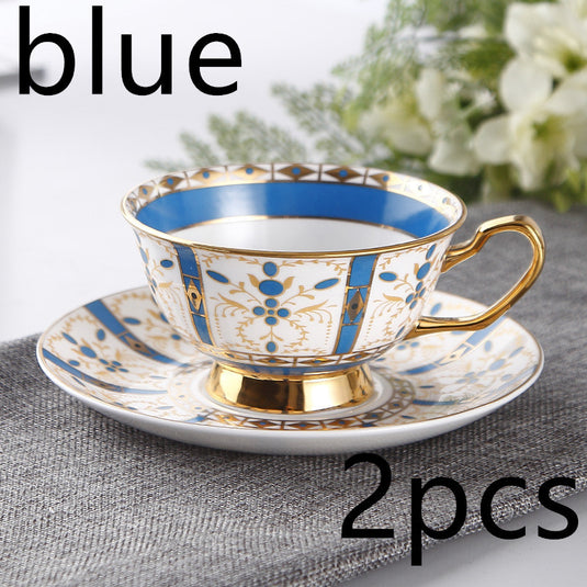 European Small Luxury Coffee Cup Set Bone China Tea Set Ceramic English Phnom Penh Black Tea Cup Flower Tea Cup