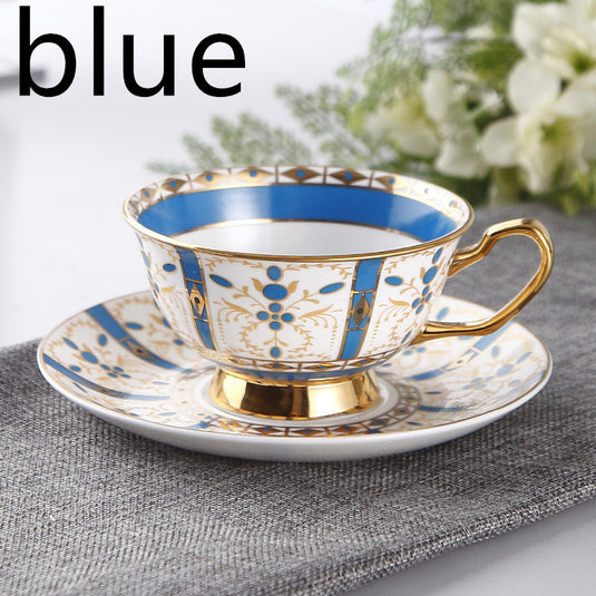 European Small Luxury Coffee Cup Set Bone China Tea Set Ceramic English Phnom Penh Black Tea Cup Flower Tea Cup