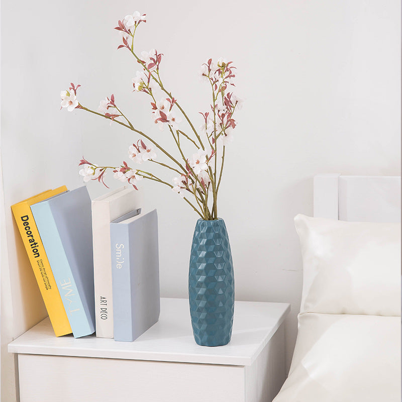 Vaso asciutto in plastica decorativo in stile nordico imitazione ceramica