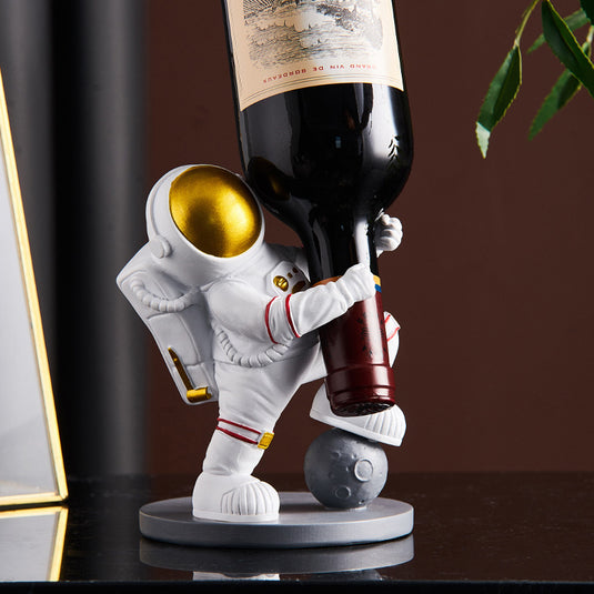 Modèle d'astronaute, accessoires de décoration pour la maison, pour salon, support de bouteille de vin suspendu, moule, casier à bouteilles de vin