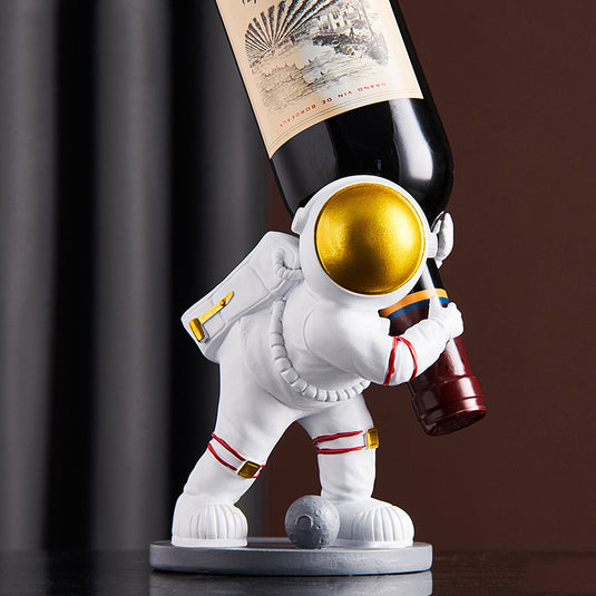 Astronaut Model boligindretning Tilbehør til stuen Hængende vinholder Astronaut vinstativ Form vinflaskehylde