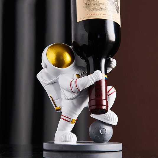 Astronaut Model boligindretning Tilbehør til stuen Hængende vinholder Astronaut vinstativ Form vinflaskehylde