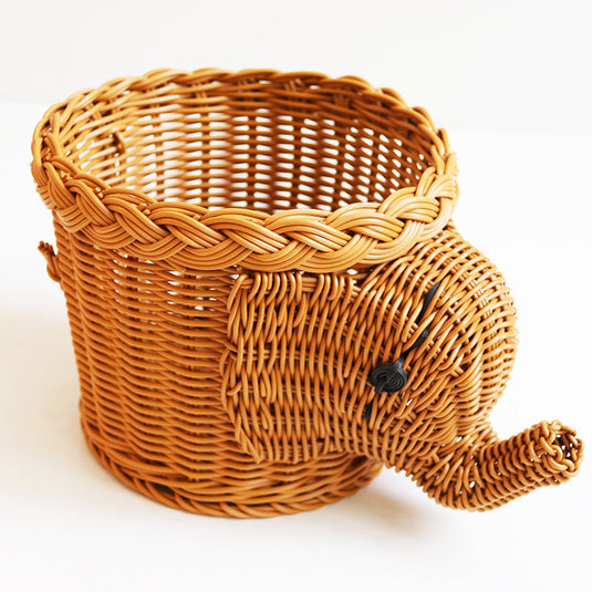 Retro Handmade Rattan Crafts Storage Basket