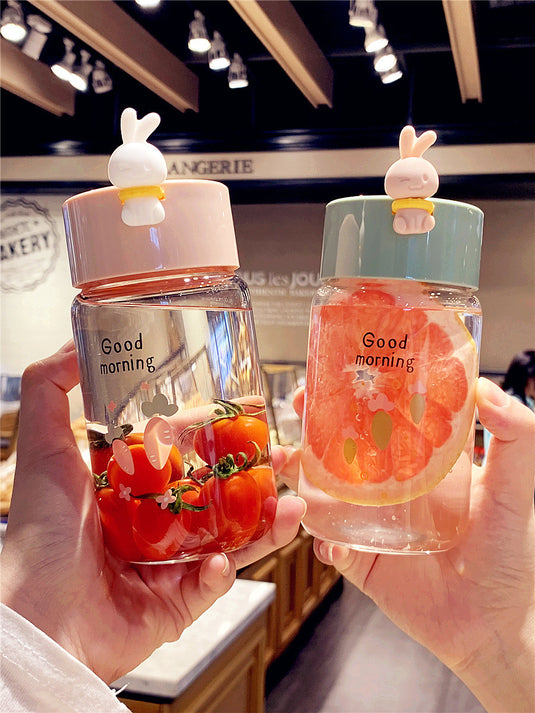 Creative Fresh Mori Rabbit Glass Girl Student Portable Cute Water Cup