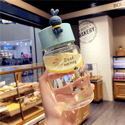 Creative Fresh Mori Rabbit Glass Girl Student Portable Cute Water Cup