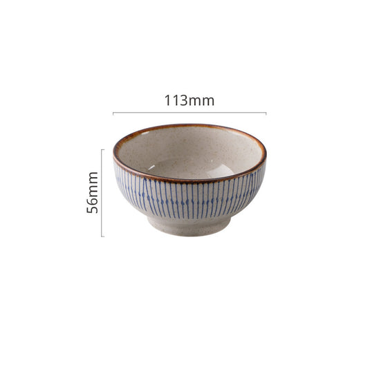 Blue String Japanese Hand-painted Ceramic Bowl