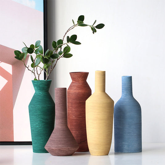 Keramik Vase Børstet Nordisk Moderne Minimalistisk