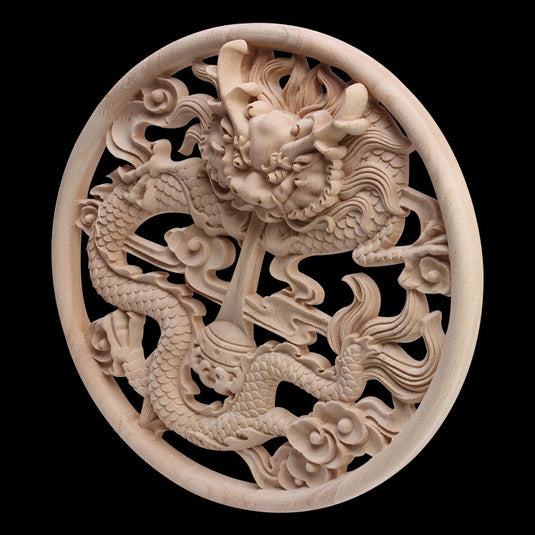 Carved Dragon Pan Dongyang Wood Carving