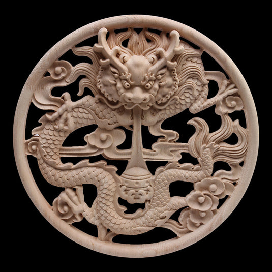 Carved Dragon Pan Dongyang Wood Carving