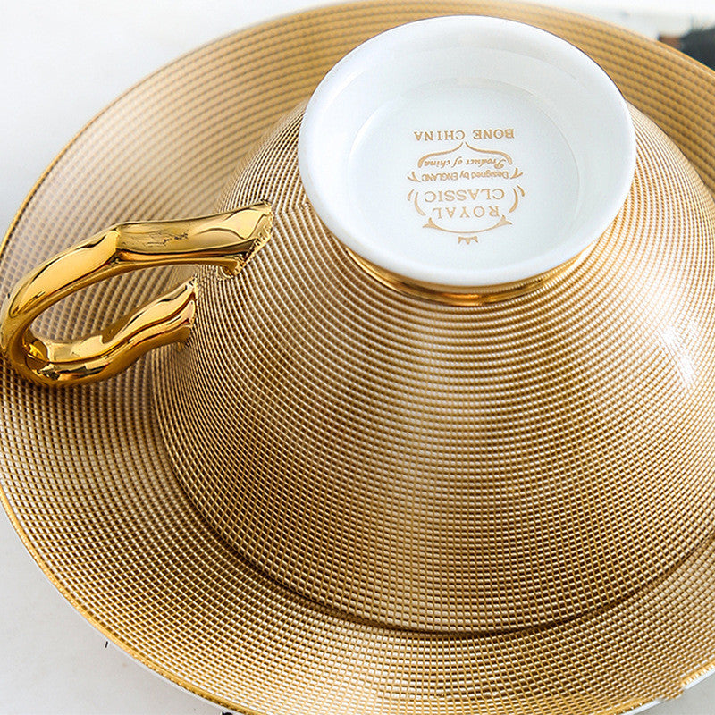European Creative Phnom Penh Silver Edge Bone China Coffee Ceramic American Afternoon Tea Cup
