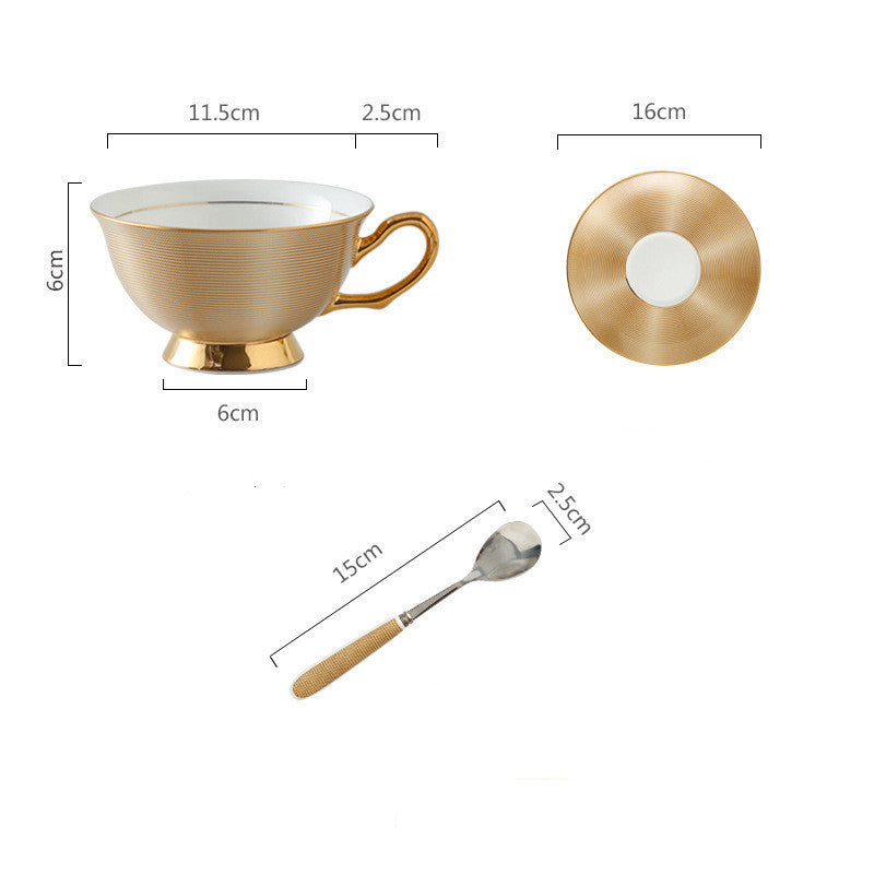 European Creative Phnom Penh Silver Edge Bone China Coffee Ceramic American Afternoon Tea Cup