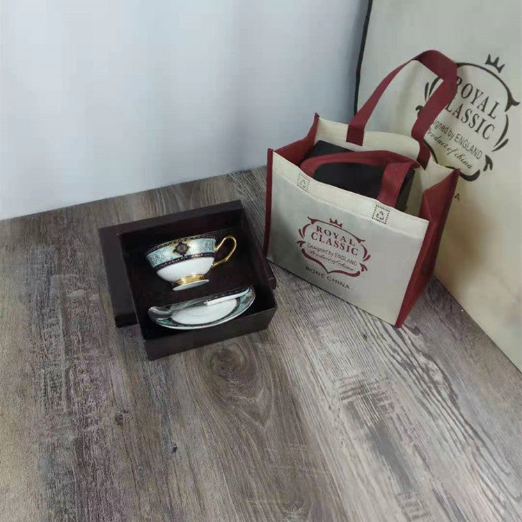 European-Style Bone China Hotel Coffee Cup And Saucer Set Flower Teapot British Afternoon Tea Cup Gift Box Customized Logo Gift