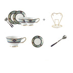 European-Style Bone China Hotel Coffee Cup And Saucer Set Flower Teapot British Afternoon Tea Cup Gift Box Customized Logo Gift