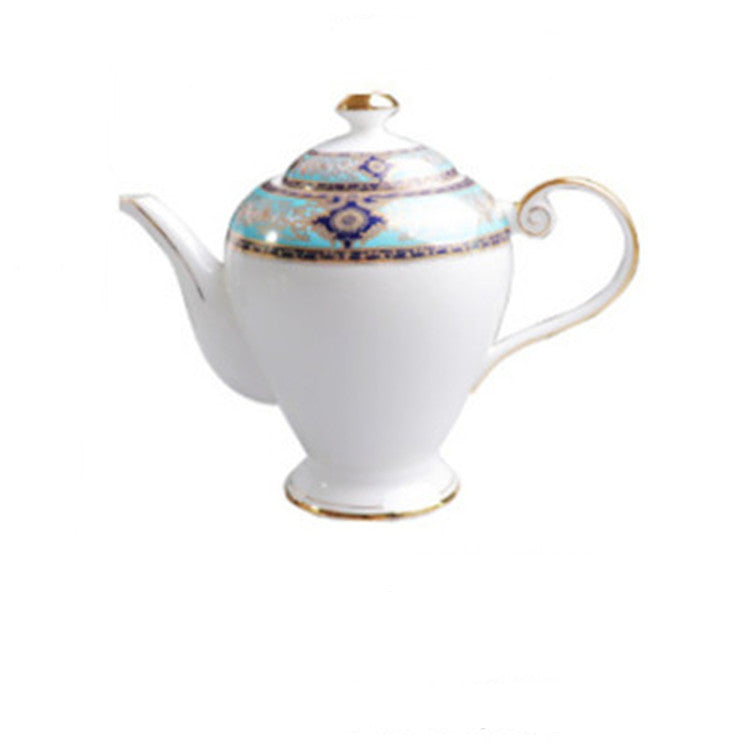 European-Style Bone China Hotel Coffee Cup And Saucer Set Flower Teapot British Afternoon Tea Cup Gift Box Customized Logo Gift