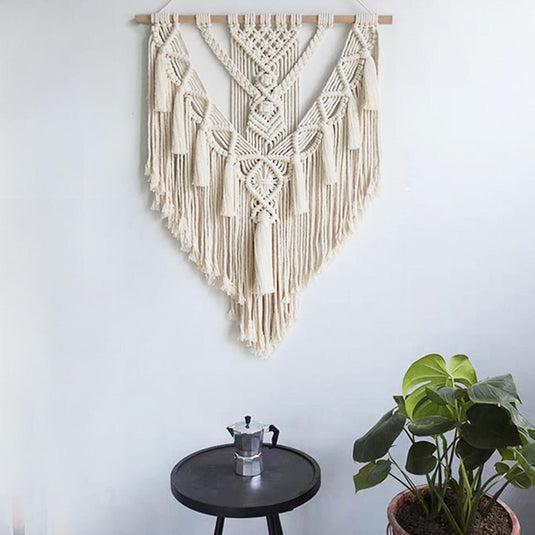 Hand-woven Pendant Macrame Wall Hanging Boho Woven Tapestry Bohemian Crafts Room Decoration Gorgeous Tapestry For Home Decor