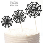 Cake Decoration Spider Spider Web Spider Plugin Children's Birthday Cake Insert Card