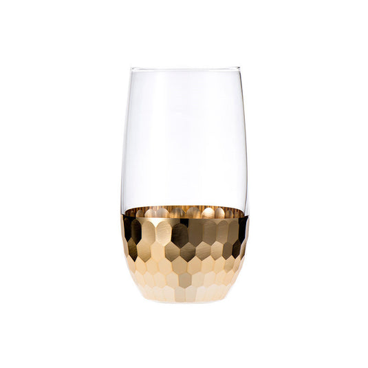 Durable Nordic Drinkware Light Luxury Gold-Plated Glass Cups Milk Cup Water Mug Wedding Souvenir Drinking Wine Glasses Cute