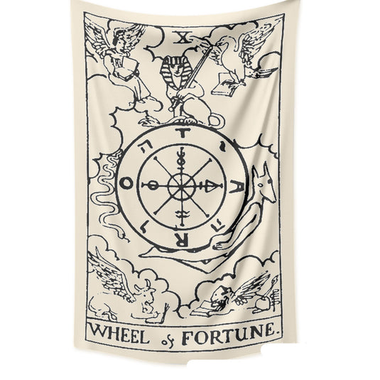 Carte de Tarot Destin Astrologie Divination Tapisserie Rétro Tapisserie Murale
