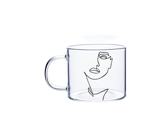 Original Glass Ins Style Simple And Creative Water Cup Home Cute Milk Cup Tea Cup Female