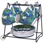 Home European Small Luxury Van Gogh Ceramics Bone China Cup Tea Set