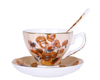 Home European Small Luxury Van Gogh Ceramics Bone China Cup Tea Set