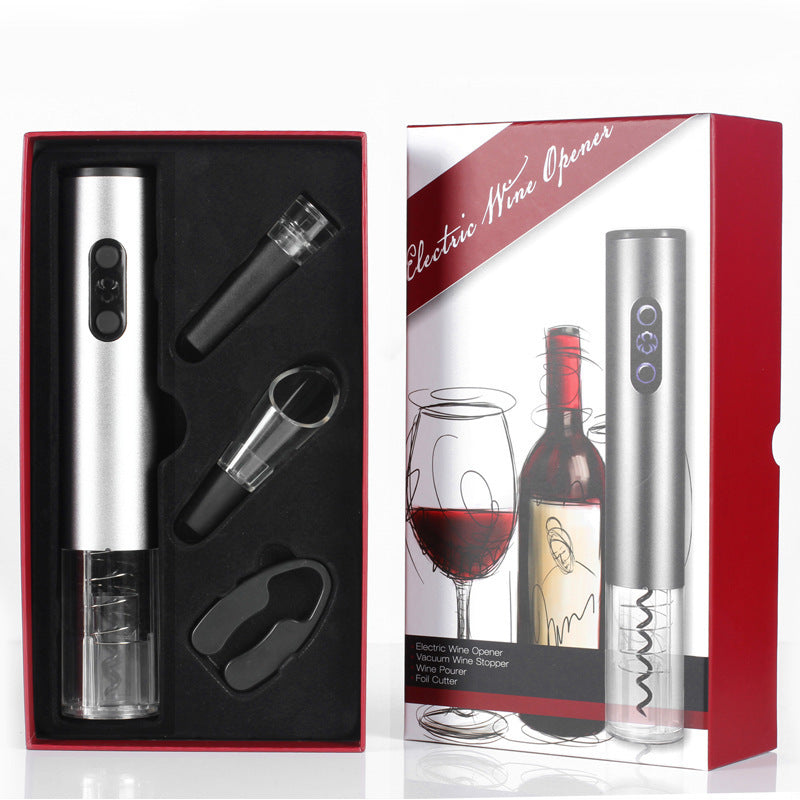 Gift Box Electric Wine Corkscrew Four-Piece Wine Corkscrew Set Cross-Border Amazon Corkscrew Gift Box Electric Wine Corkscrew Four-Piece Wine Corkscrew Set Cross-Border Amazon Corkscrew
