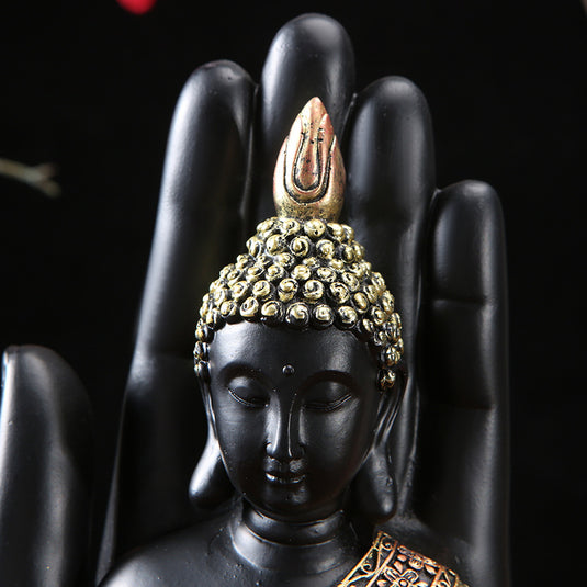 Grøn harpiks Thai Buddha Statue Håndlavet Skulptur Hindu Fengshui Buddhist Figur Meditation Hjem