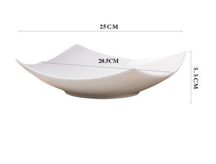 Jingdezhen Bone China Tableware Household High-Footed Eating Bowl Anti-Scalding 6-Inch Noodle Bowl 8-Inch Dinner Plate Large Soup Pot And Dish