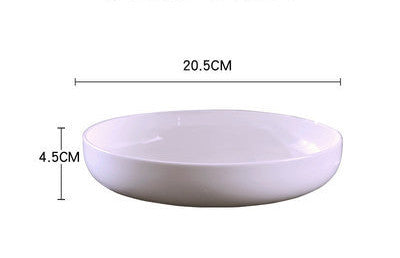 Jingdezhen Bone China Tableware Household High-Footed Eating Bowl Anti-Scalding 6-Inch Noodle Bowl 8-Inch Dinner Plate Large Soup Pot And Dish