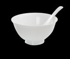 Jingdezhen Bone China Tableware Household High-Footed Eating Bowl Anti-Scalding 6-Inch Noodle Bowl 8-Inch Dinner Plate Large Soup Pot And Dish