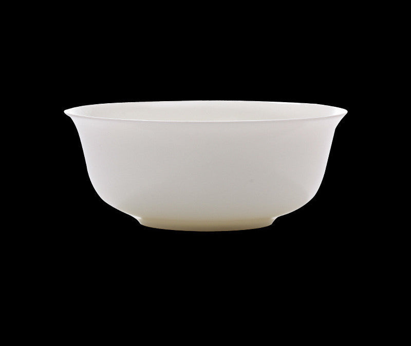 Jingdezhen Bone China Tableware Household High-Footed Eating Bowl Anti-Scalding 6-Inch Noodle Bowl 8-Inch Dinner Plate Large Soup Pot And Dish
