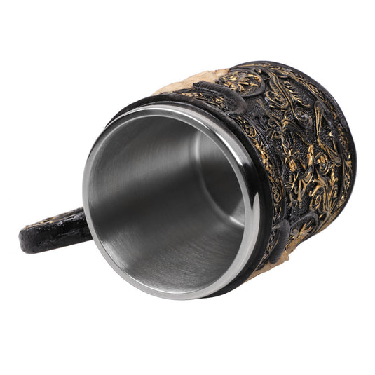 Stainless Steel Liner Coffee Cup Anchor Beer Mug With Hook Sailor Mug Drink Cup