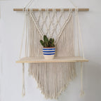 Knitted Thread Bedside Tapestry Three-Layer Shelf Shelf On Bedroom Wall
