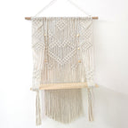 Knitted Thread Bedside Tapestry Three-Layer Shelf Shelf On Bedroom Wall