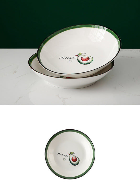 Plate Dish Plate Household Ceramic Dish Dinner Plate Net Celebrity Creative Square Plate Japanese Disc Tableware Set