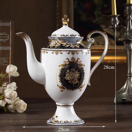 European Style Small Luxury Bone China Coffee Cup Saucer British Court