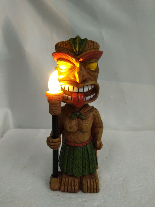 Mayan Totem Gnome Statue til Plæne Ornamenter