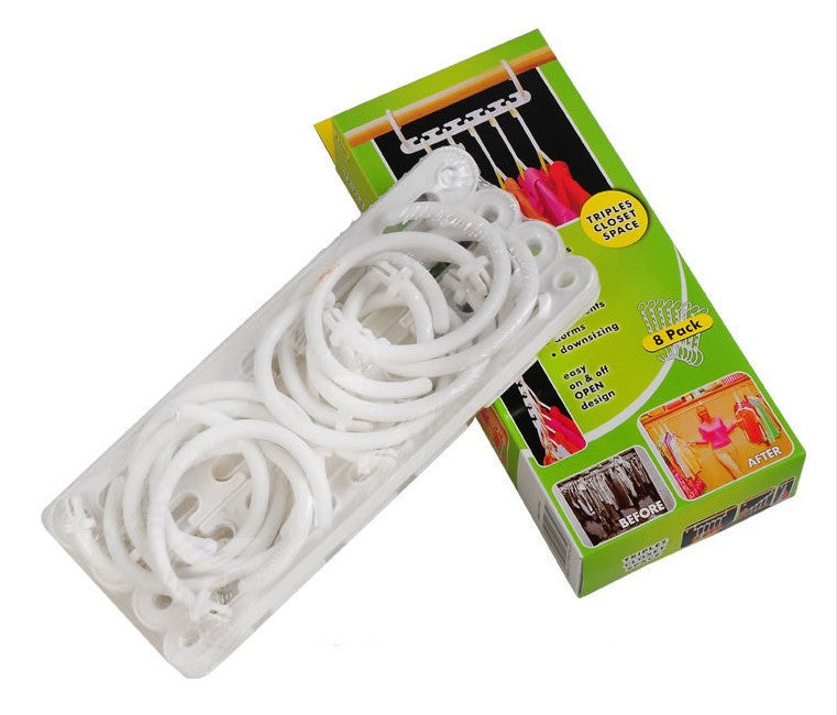 Multifunktionel foldbar vindafvisende tøjstativ garderobeskab opbevaring tøjstativ tørrestativ magisk tøjstativ 8 stk.